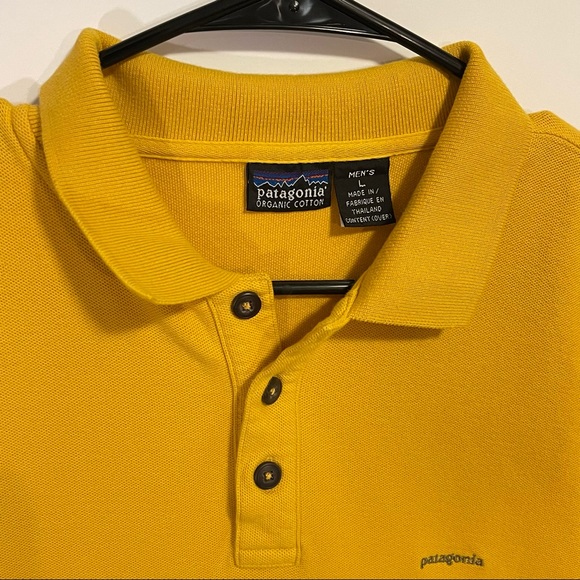 *FLAW* Men’s Patagonia Yellow/Gold Polo Shirt 👕 STYLE#52822 - Picture 8 of 17